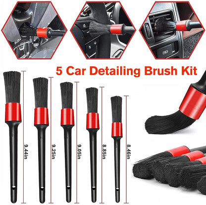 26 Pcs Car Detailing Kit, Car Detailing Brushes, Auto Detailing Drill Brush Set, Car Wash Kit, Professional Car Cleaning Tool with Soft-Bristled for Interior, Exterior, Wheels