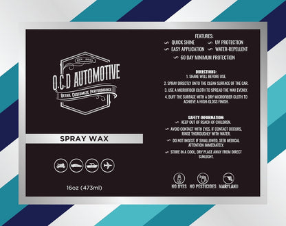 Spray Wax (For Cars, Boats, Atvs, Trucks, Airplanes, and More)