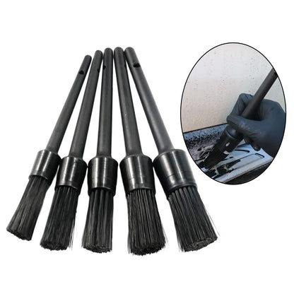 Multifunctional Detail Cleaning Brush Set PP Handle Premium Natural Boar Hair Car Detailing Brush Interior Exterior Accessories