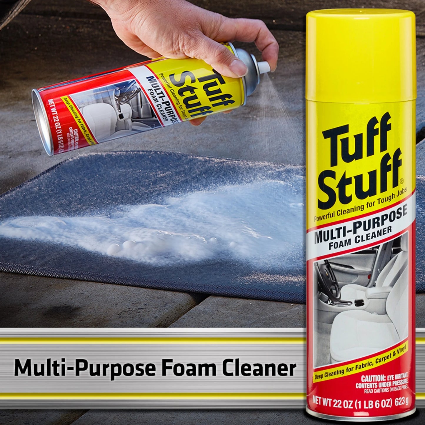 (2 Pack)  Multi Purpose Foam Cleaner for Car Detailing, 22 Oz